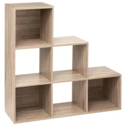 Regał schodkowy Kali 6 półek naturalny