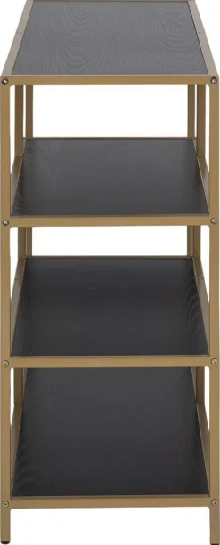 Regał Seaford V czarny/złoty