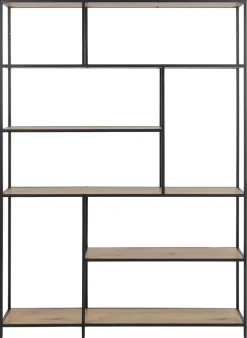 Regał Seaford XIV dąb/czarny