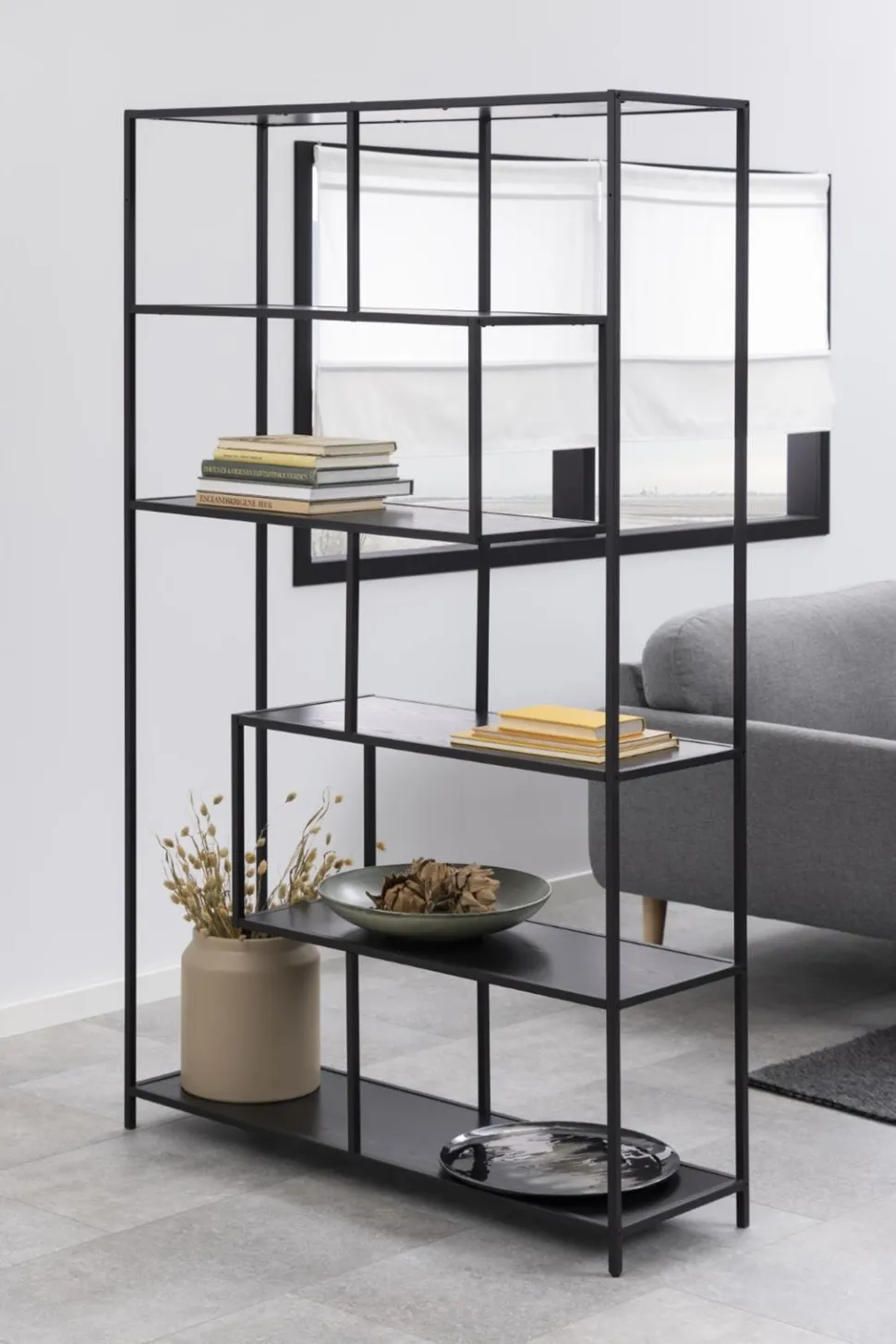 Regał Seaford XV czarny