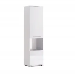 Regał słupek Flory 50 cm biały połysk
