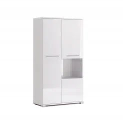 Regał słupek Flory 90 cm biały połysk