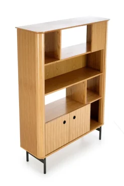 Regał szeroki Zefir dąb/czarny