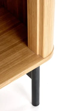 Regał szeroki Zefir dąb/czarny