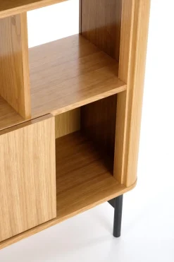 Regał szeroki Zefir dąb/czarny