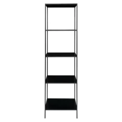 Regał Vita wąski 5 półek czarny