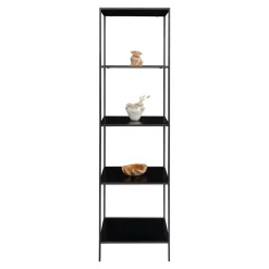 Regał Vita wąski 5 półek czarny