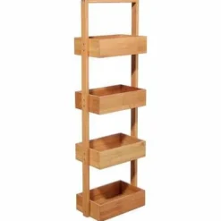 Regał z 4 półkami bambusowy