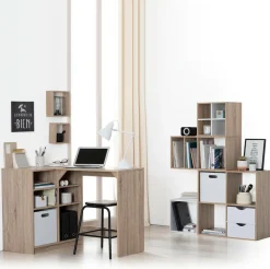 Regał z 3 półkami Kali szary