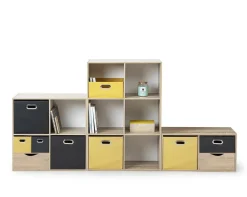 Regał z 2 półkami Kali szary