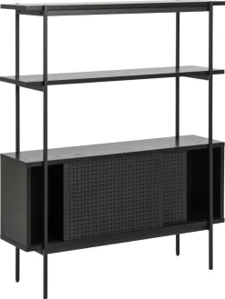 Regał z szafką Angus czarny