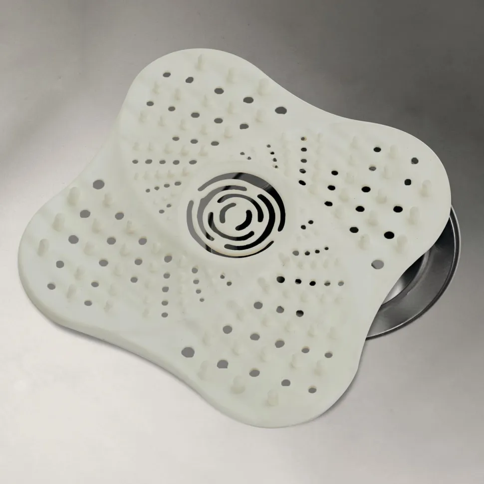 Silikonowe sitko do umywalki białe