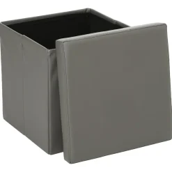 Składana pufa szara