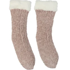 Skarpety Chenille ocieplane różowe