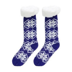 Skarpety damskie zimowe śnieżynki rozmiar 36-41 granatowe