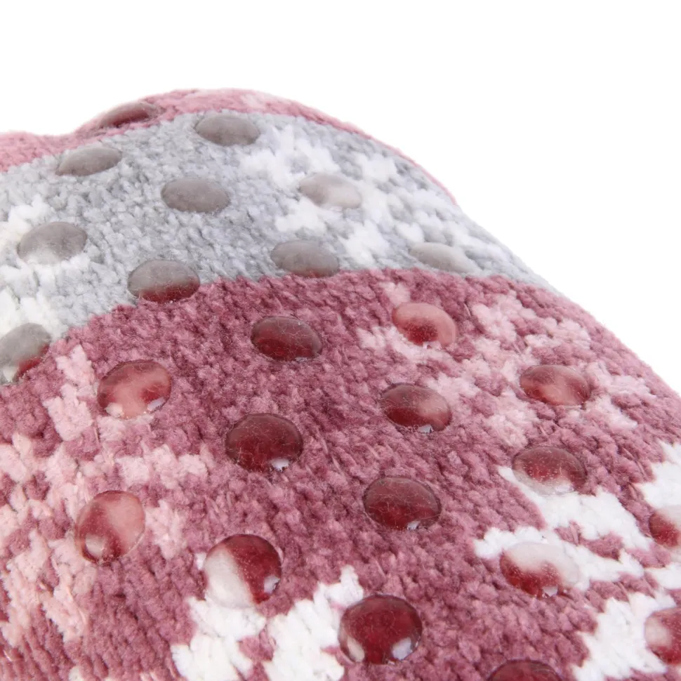 Skarpety ocieplane w świąteczny wzór czerwone