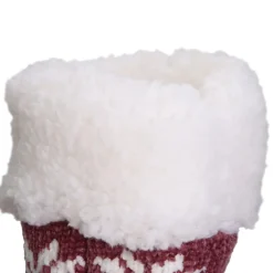 Skarpety ocieplane w świąteczny wzór czerwone