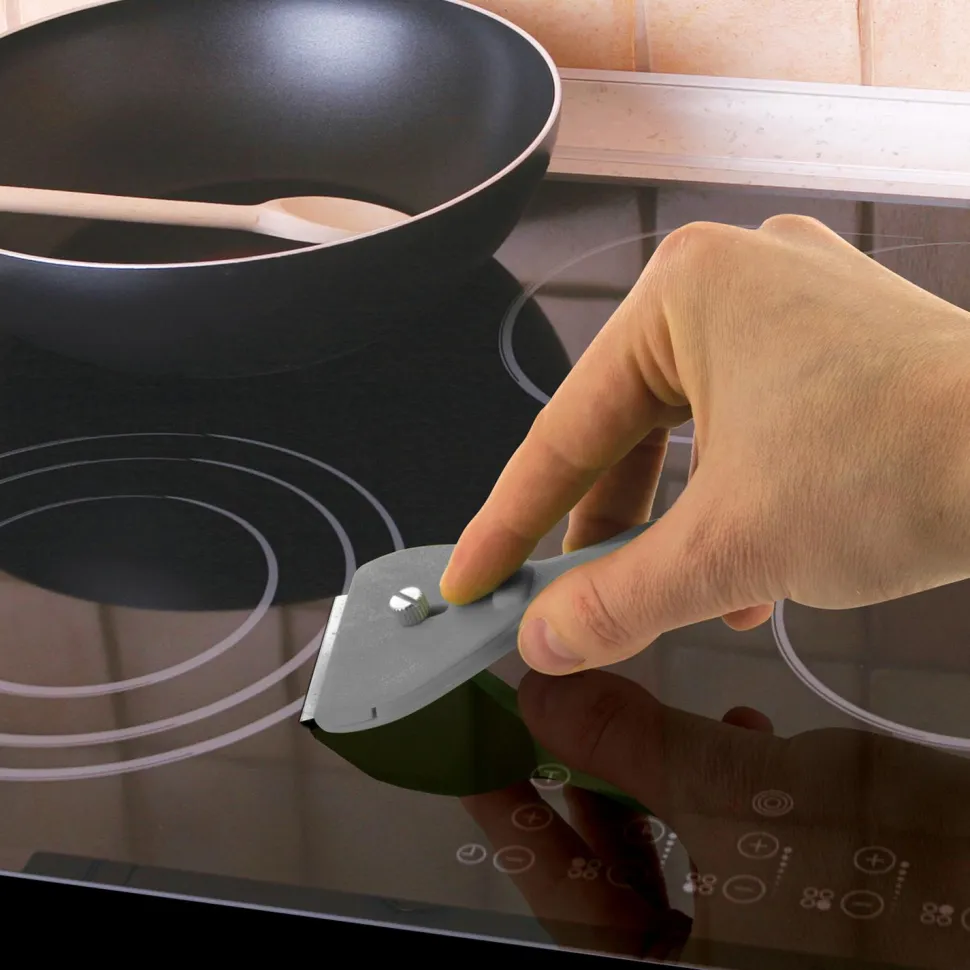 Skrobak do indukcji, ceramiki/ szkła z 5 ostrzami szary