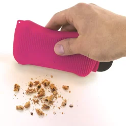 Skrobak z gąbką silikonowy szary