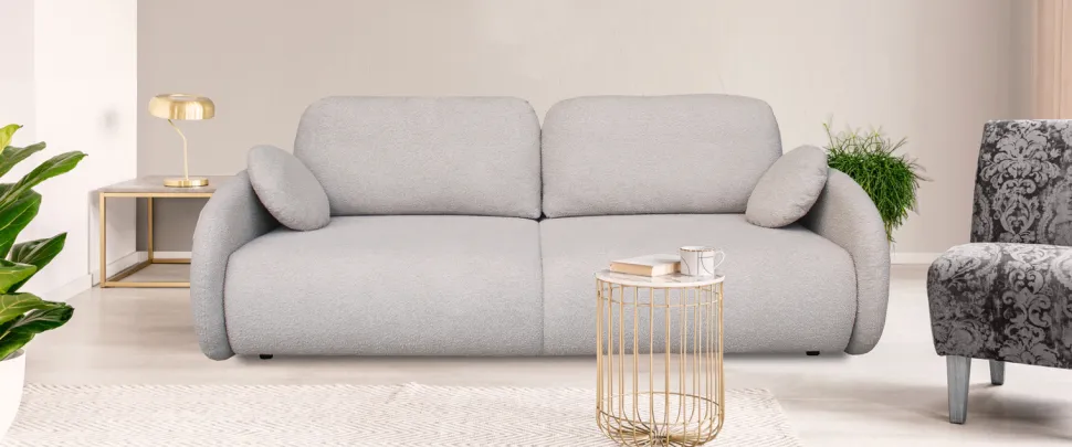 Sofa Andi z funkcją spania brązowa Anthology 05