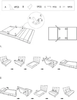 Sofa Arriba jednoosobowa szara