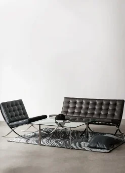 Sofa BA3 3 osobowa, biała ekoskóra PU inspirowana Barcelona