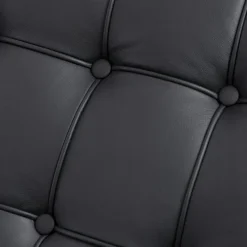 Sofa BA2 2 osobowa, czarna skóra inspirowana Barcelona