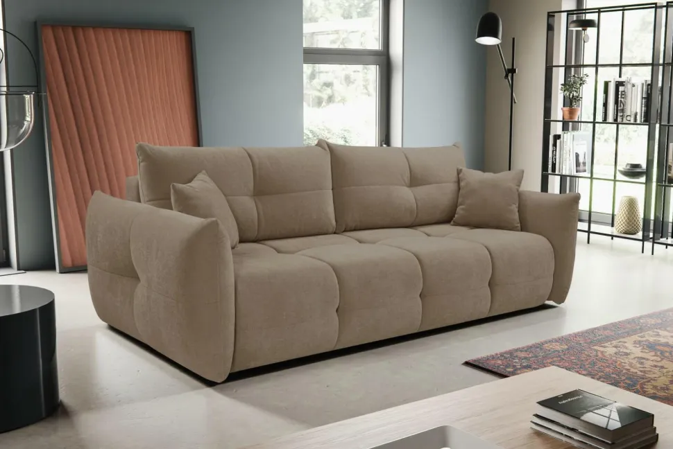 Sofa Bode z funkcją spania brązowa Wind 11