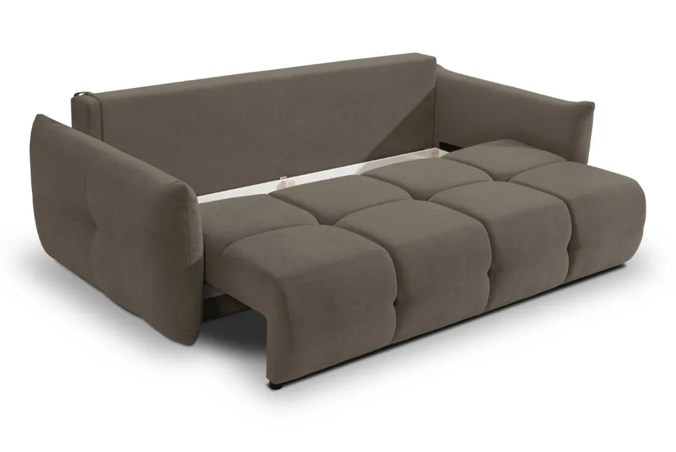 Sofa Bode z funkcją spania brązowo-szara Wind 21