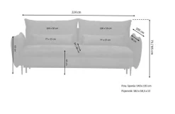 Sofa Cecile z funkcją spania c. beżowa    Element 06 GR 2