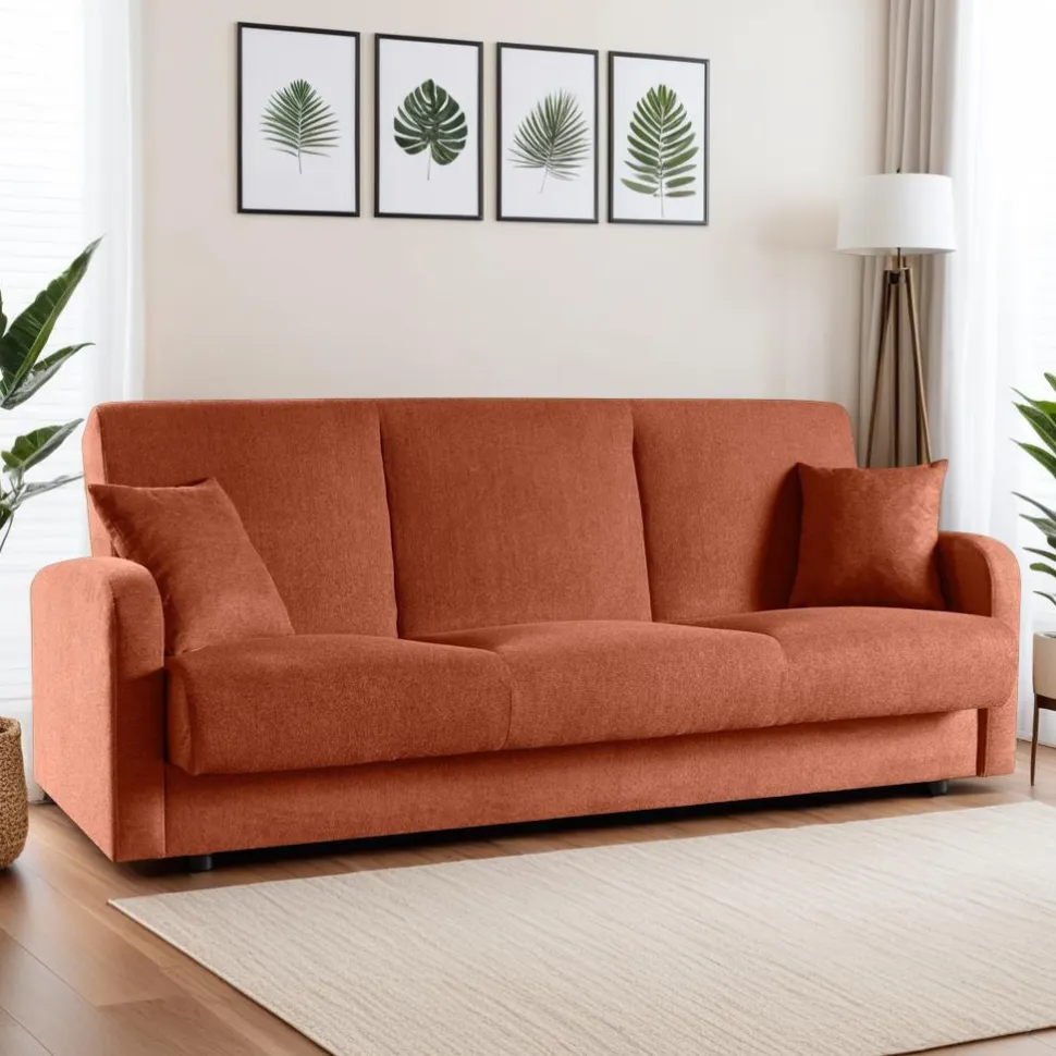 Sofa Corsica z funkcją spania             pomarańczowa Matana 7