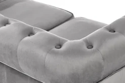 Sofa Dassion welwet szara