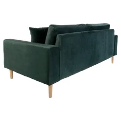 Sofa Lido 2,5 butelkowa zieleń/ nogi  naturalne