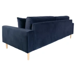 Sofa Lido 3 granatowa/ nogi naturalne