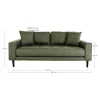 Sofa Lido 2,5 oliwkowa zieleń/ nogi  czarne