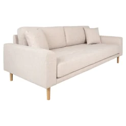 Sofa Lido 3 piaskowa/ nogi naturalne