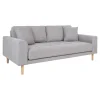 Sofa Lido 2,5 szara jasna/ nogi  naturalne
