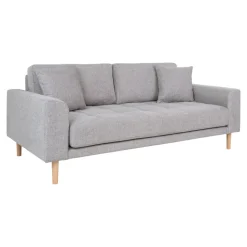 Sofa Lido 2,5 szara jasna/ nogi  naturalne