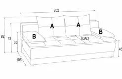 Sofa Mikkeli z funkcją spania beżowa      Neve 04 GR1