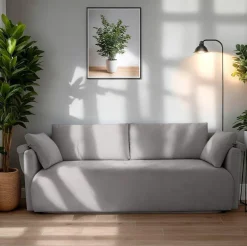 Sofa Mondel z funkcją spania  sztruks     szara ciemna