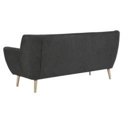 Sofa Monte 3 szara ciemna/ nogi naturalne