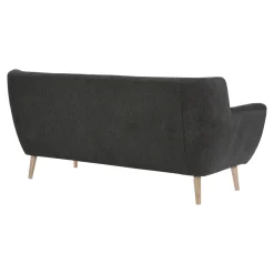 Sofa Monte 3 szara ciemna/ nogi naturalne