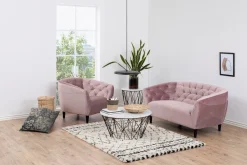 Sofa Ria VIC 2-osobowa różowa