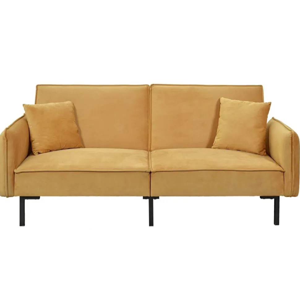 Sofa rozkładana Canif Velvet żółta