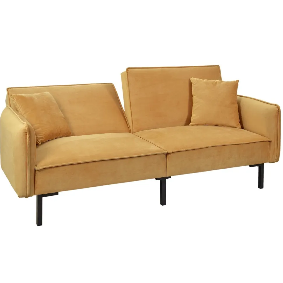 Sofa rozkładana Canif Velvet żółta