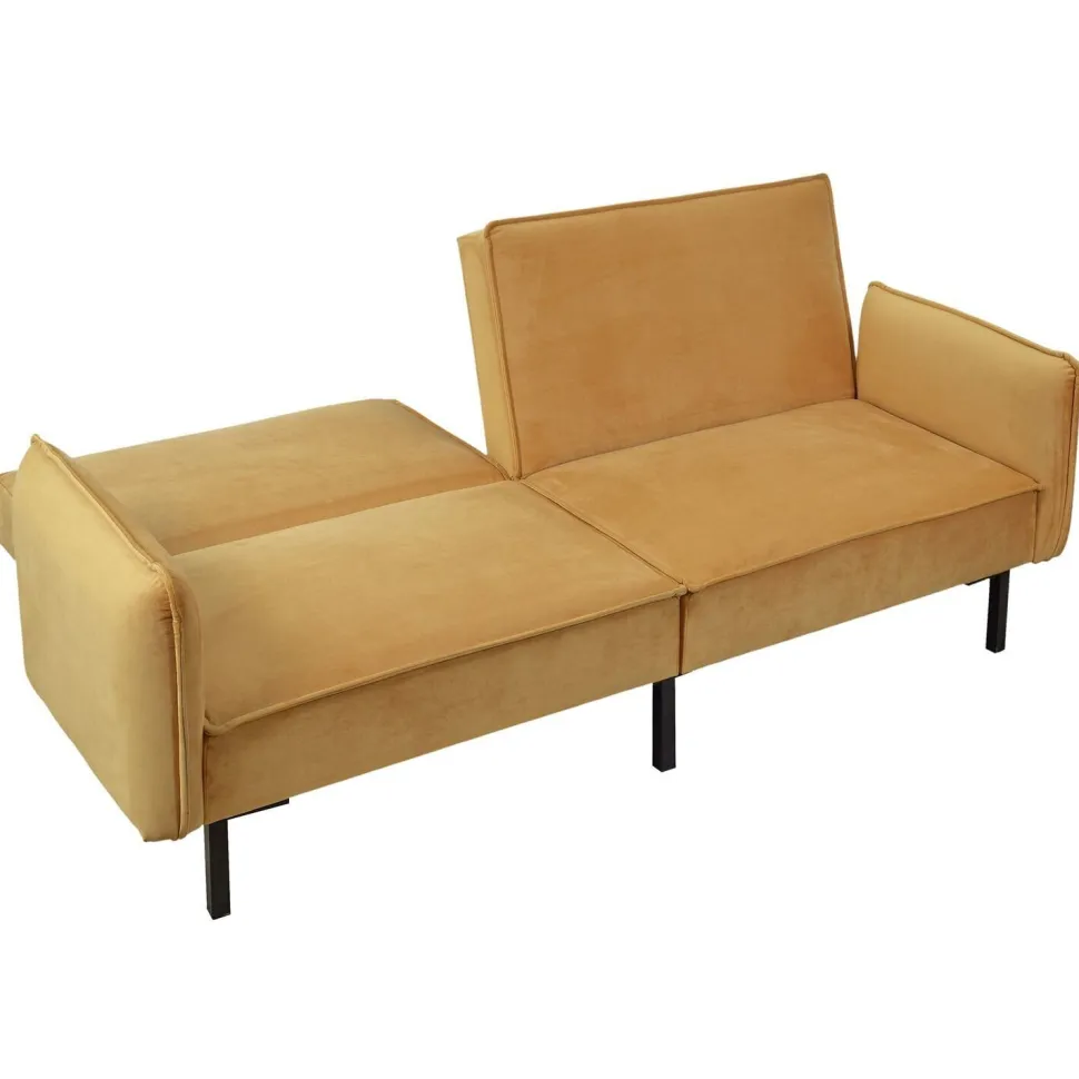 Sofa rozkładana Canif Velvet żółta