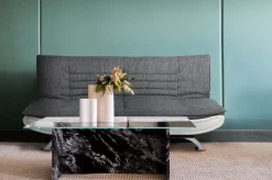 Sofa rozkładana Faith  Light grey/white