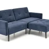 Sofa rozkładana Gyda niebieska z funkcją  narożnika