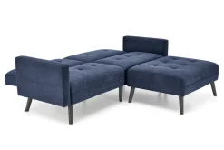 Sofa rozkładana Gyda niebieska z funkcją  narożnika