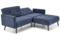 Sofa rozkładana Gyda niebieska z funkcją  narożnika